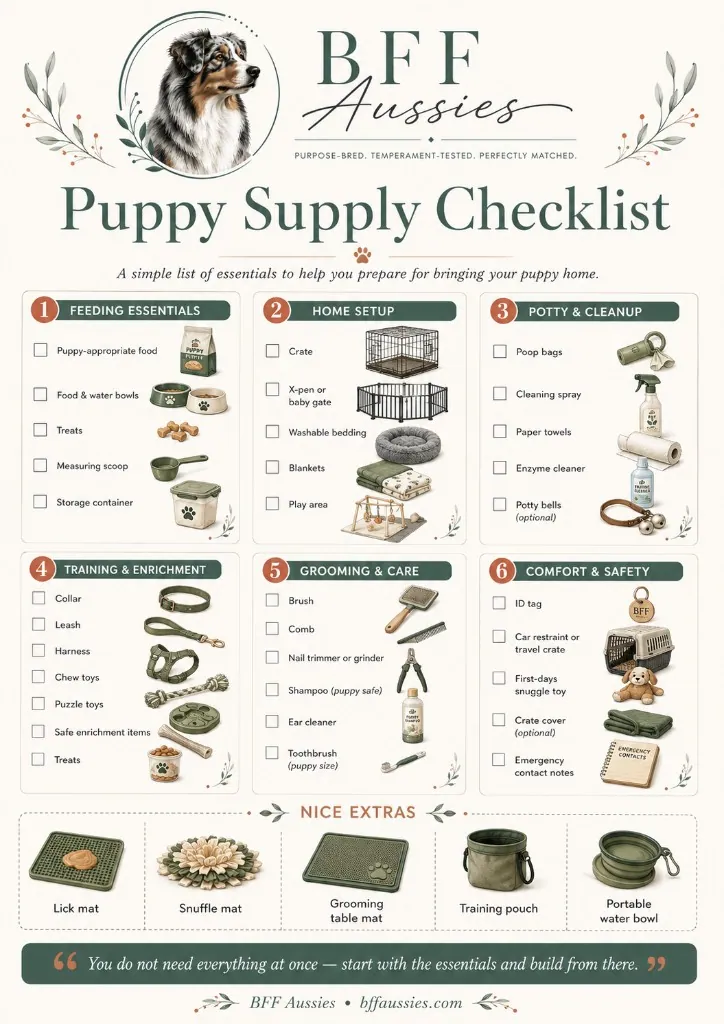 Puppy Supply Checklist